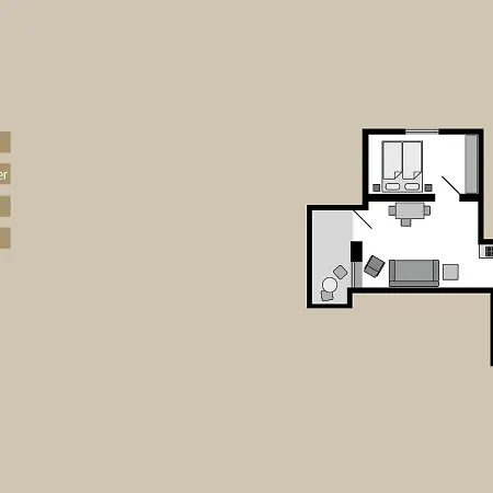 Strandvillen - Mit 1 Schlafzimmer Und Balkon Sv-007 *